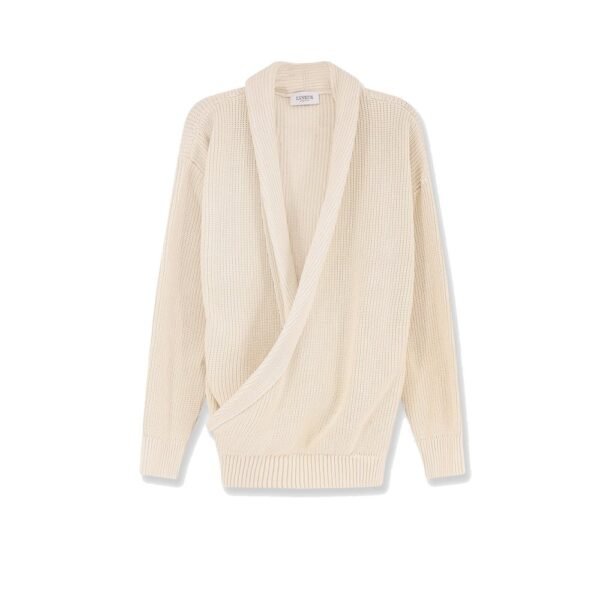 Laneus Cotton sweater  with crossed neckline