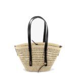 Loewe Paula's Ibiza -Braid raffia and leather shoulder bag