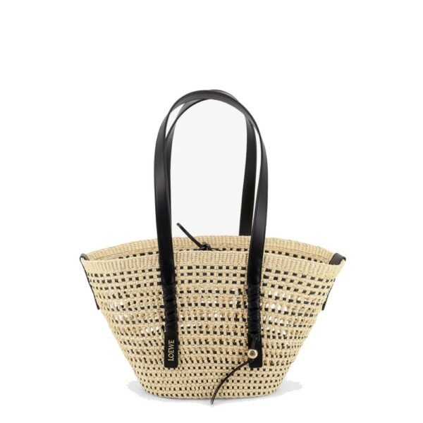 Loewe Paula's Ibiza -Braid raffia and leather shoulder bag