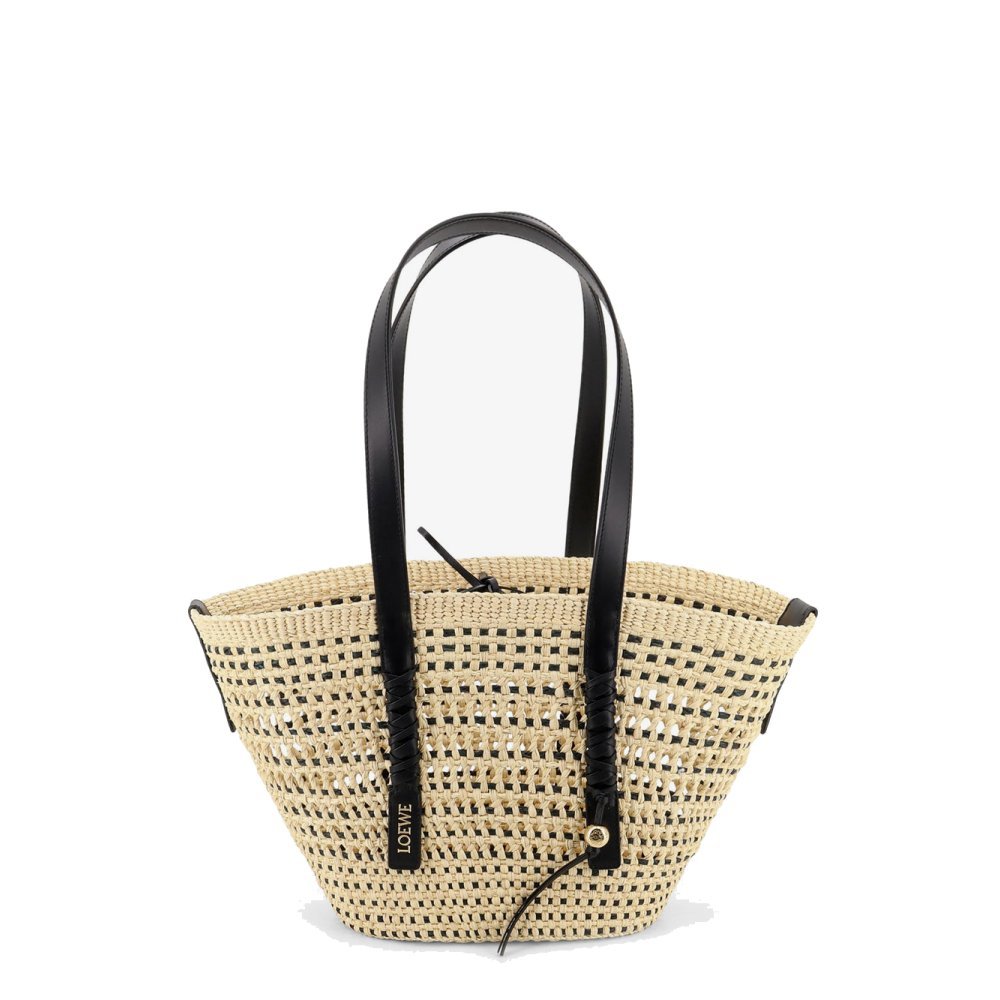 Loewe Paula's Ibiza -Braid raffia and leather shoulder bag Loewe Paula's Ibiza -Braid raffia and leather shoulder bag