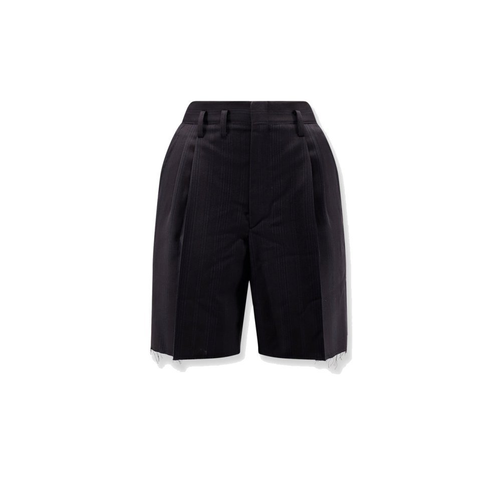 Maison Margiela Striped virgin wool shorts Maison Margiela Striped virgin wool shorts