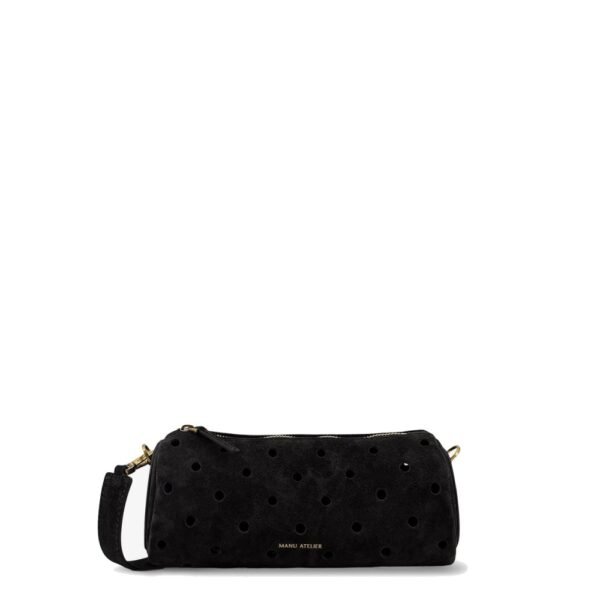 MANU ATELIER Mini Cylinder suede crossbody bag