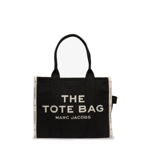 Marc Jacobs Traveler Tote canvas shopping bag with logo on the front