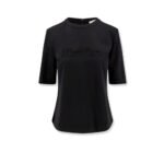 Max Mara Peter wool t-shirt with embossed frontal logo