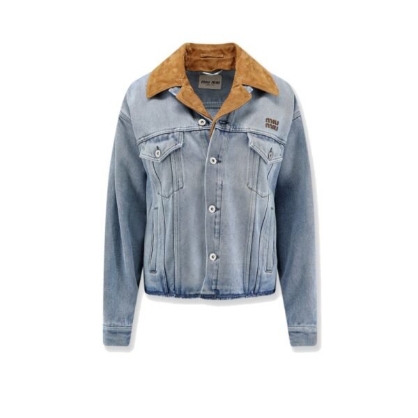 Miu Miu Denim Jacket with suede detail