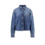 Miu Miu Denim shirt with Logo Patch