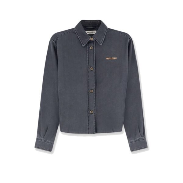 Miu Miu Grey Light Denim Shirt