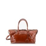 Miu Miu Shiny leather handbag with front lettering logo