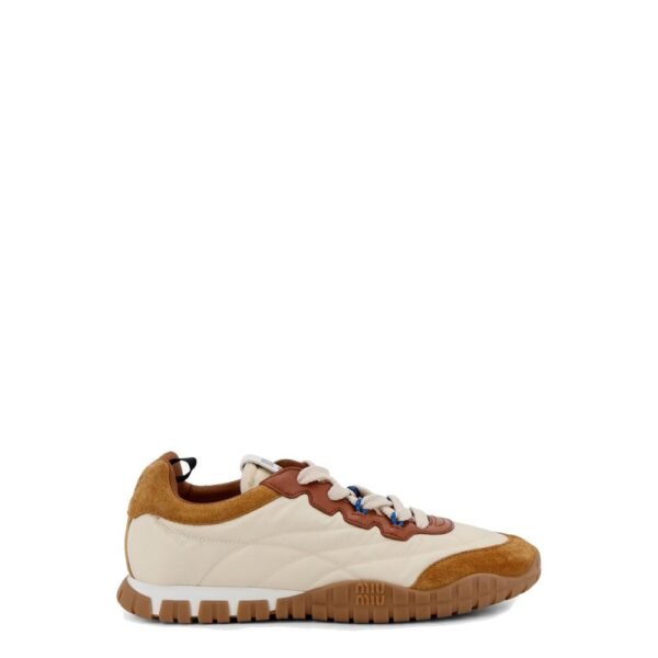 Miu Miu Tyre technical fabric and suede sneakers