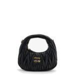 Miu Miu Wander matelassé leaher mini hobo bag