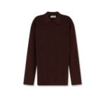 Miu Miu Wool polo shirt with embroidered logo on the front