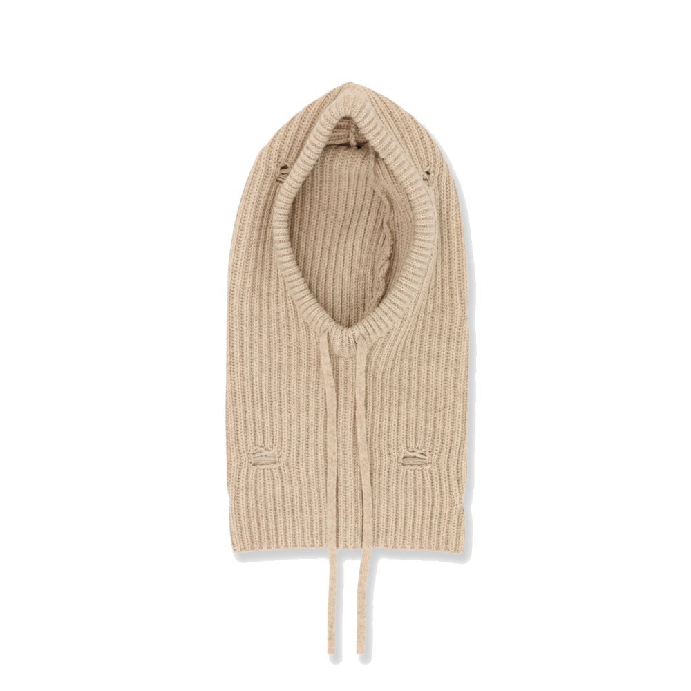 MM6 Maison Margiela Wool blend balaclava with distressed effect MM6 Maison Margiela Wool blend balaclava with distressed effect
