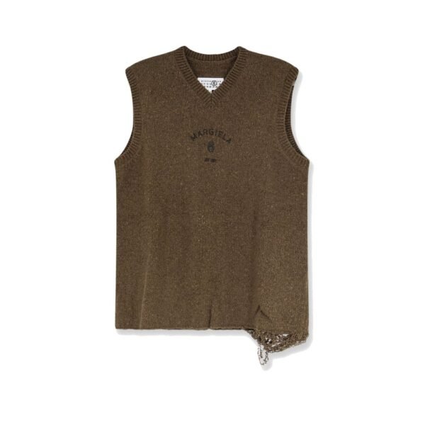 MM6 Maison Margiela Wool blend vest with used effect