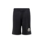 Moncler Cotton bermuda shorts with front logo patch