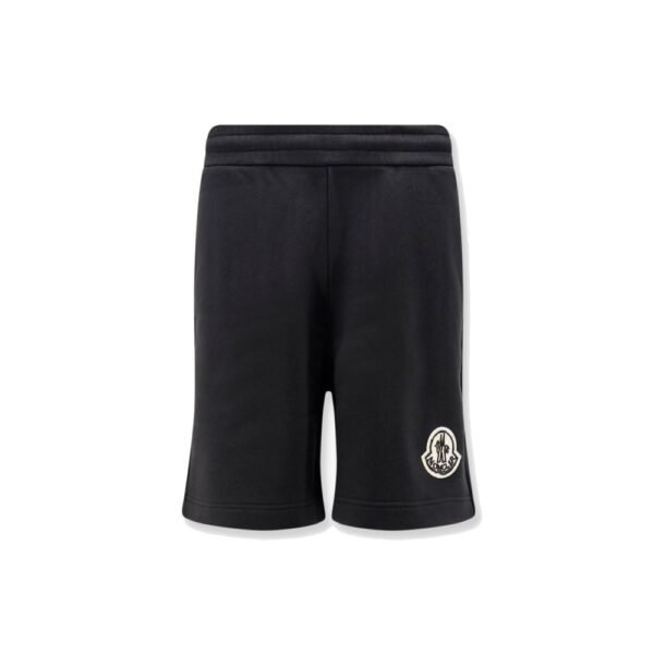 Moncler Cotton bermuda shorts with front logo patch