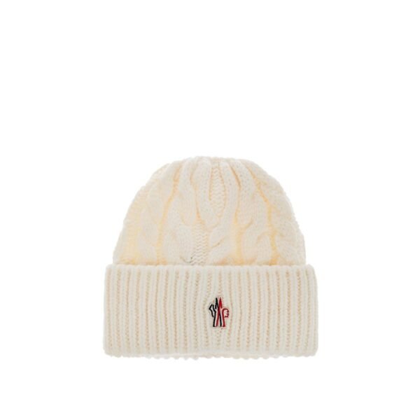 Moncler Grenoble Cable-knit wool-blend hat
