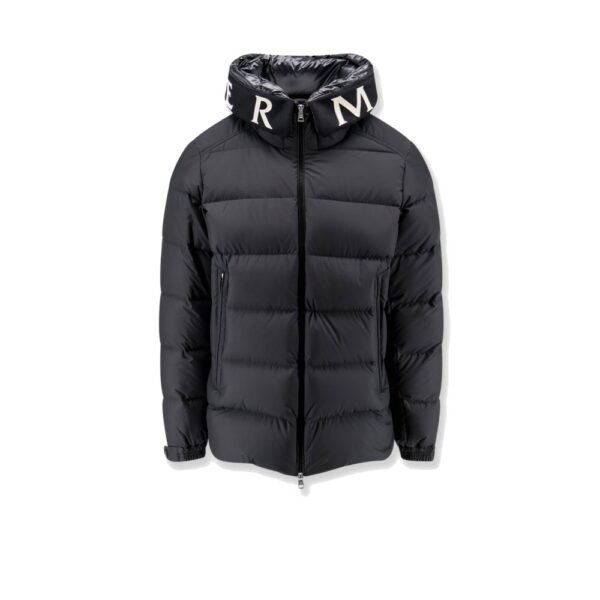Moncler Orvelle nylon down jacket with rubberized Logo detail