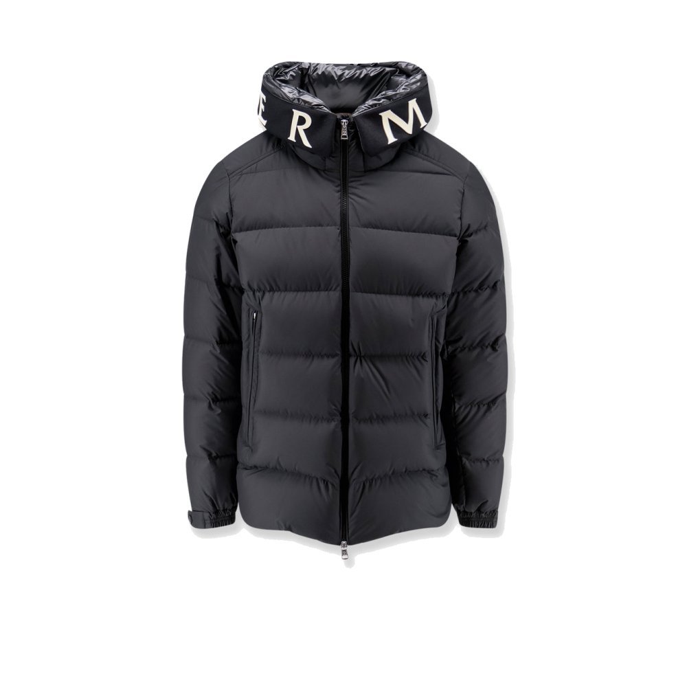 Moncler Orvelle nylon down jacket with rubberized Logo detail