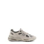New Balance 991 mesh and suede low-top sneakers
