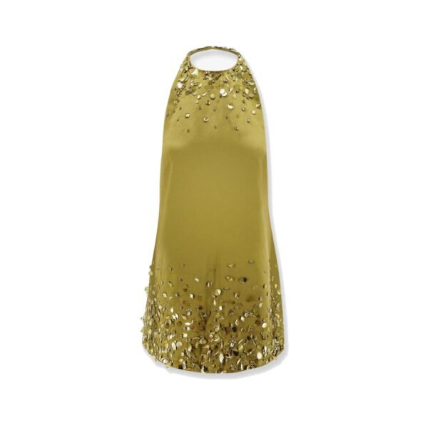Retrofête Mini dress with sequins and rhinestones