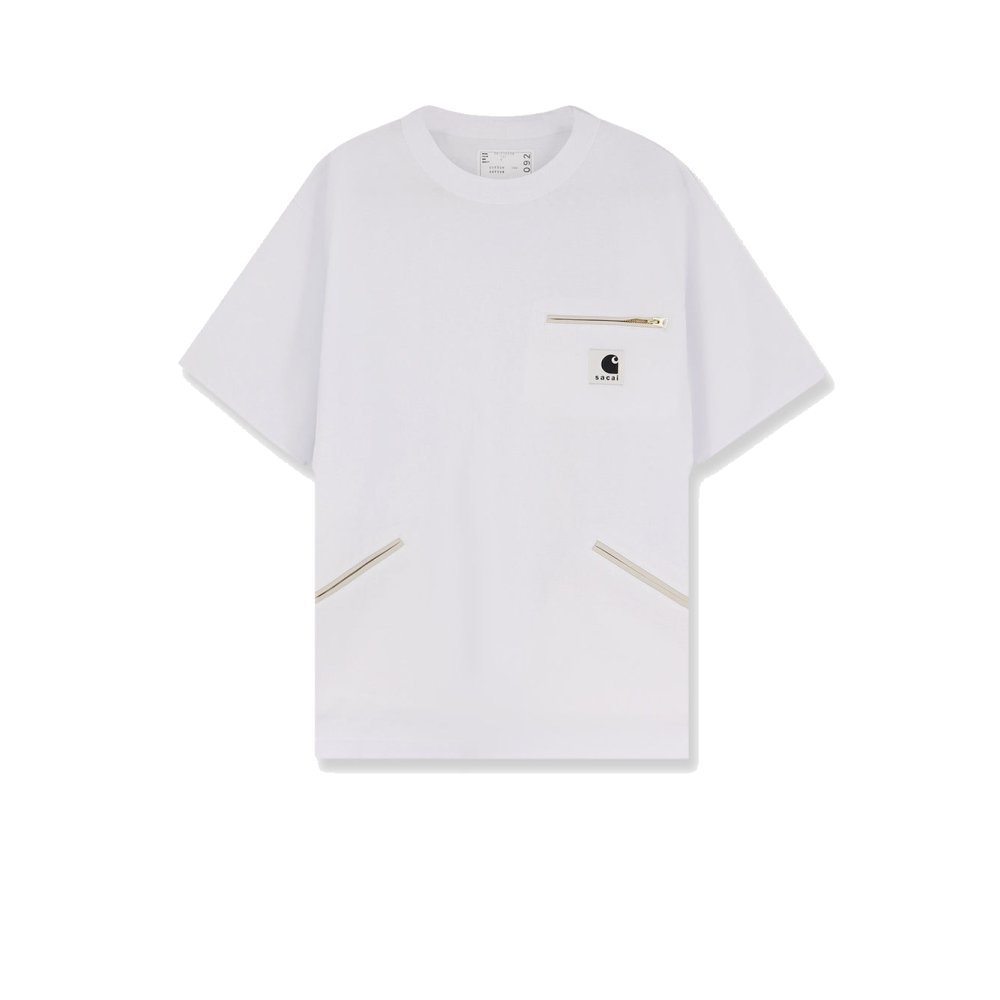 Sacai x Carhartt WIP Cotton t-shirt with frontal logo patch Sacai x Carhartt WIP Cotton t-shirt with frontal logo patch