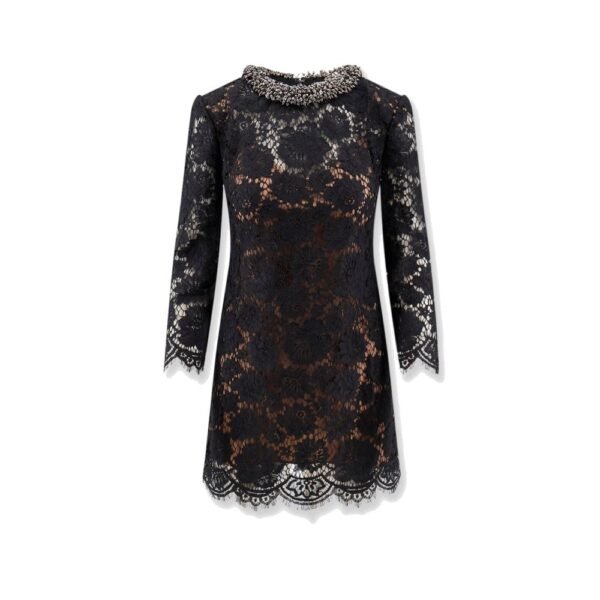 Self-portrait Black lace mini dress