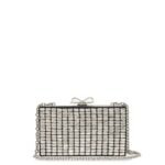 Self-portrait Clutch bag with crystals