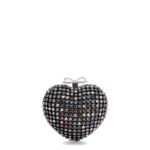 Self-portrait Crystal heart clutch bag