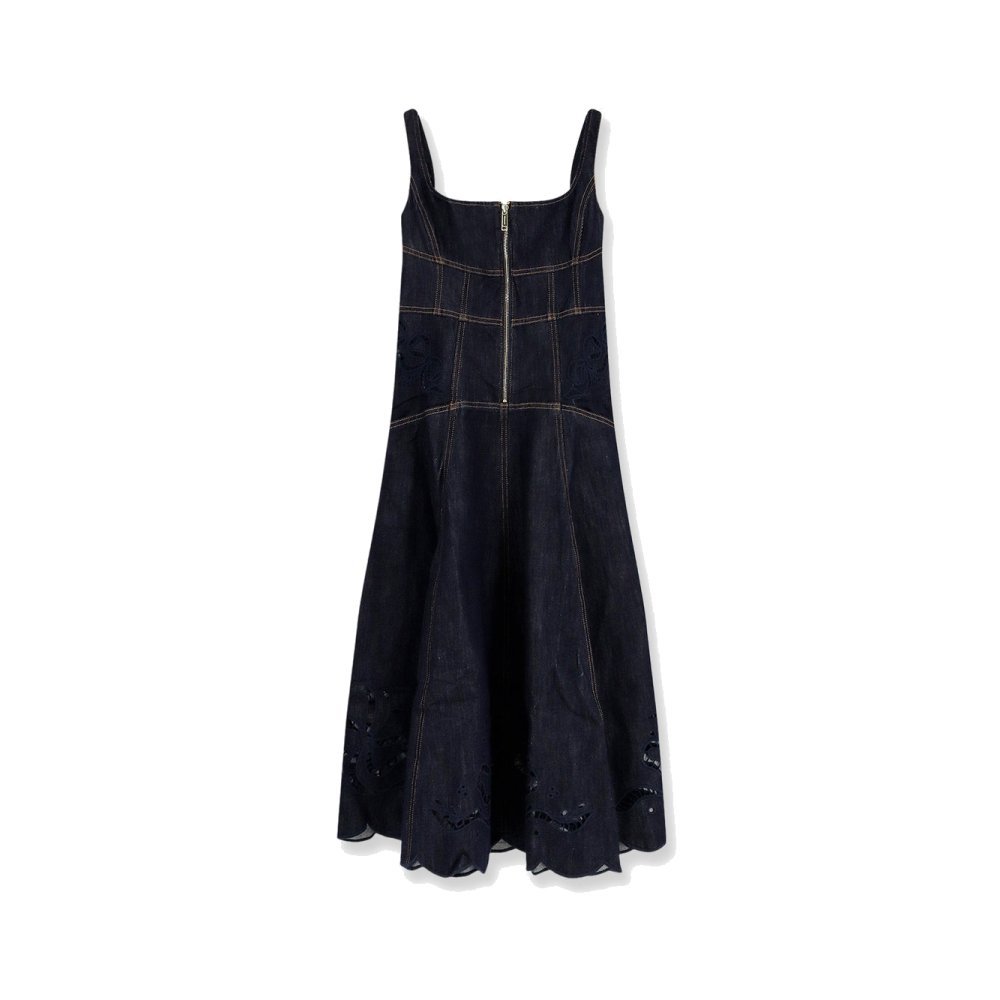Self-portrait Denim Midi Dress Self-portrait Denim Midi Dress