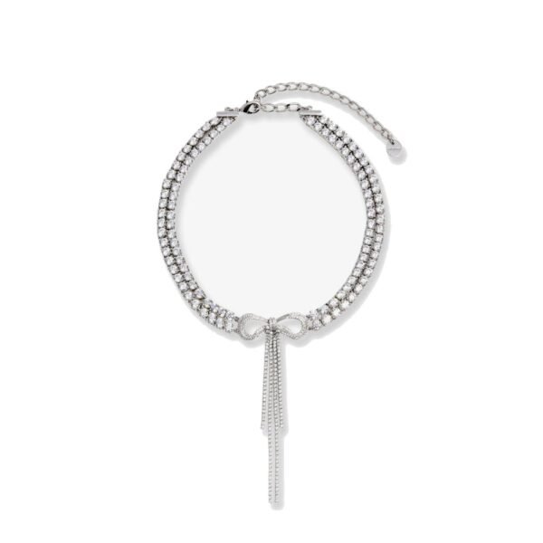 Self-portrait Double Crystal Bow Choker