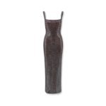 Self-portrait Long dress with all-over rhinestones