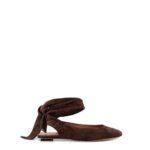 The Attico Cloe suede ballerinas