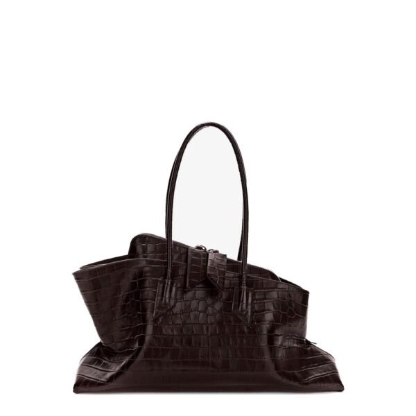 The Attico La Passeggiata Medium croc-effect leather shoulder bag