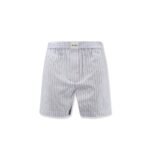 The Attico Striped cotton shorts