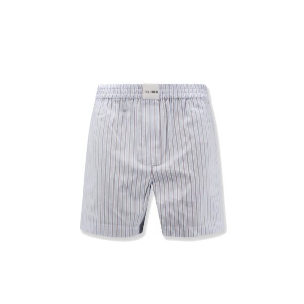 The Attico Striped cotton shorts