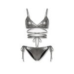 The Attico The Attico Il Primo Bagno lycra bikini with a metallic effect