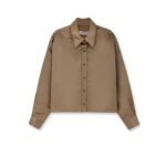 The Frankie Shop Arlen satin boxy shirt