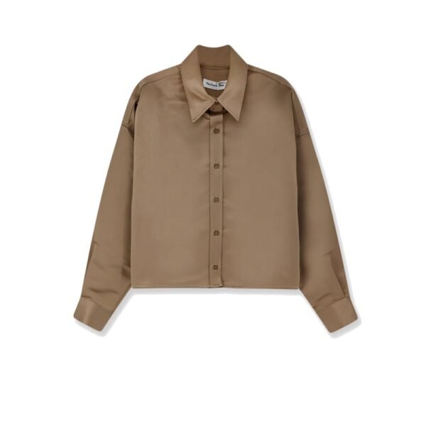 The Frankie Shop Arlen satin boxy shirt