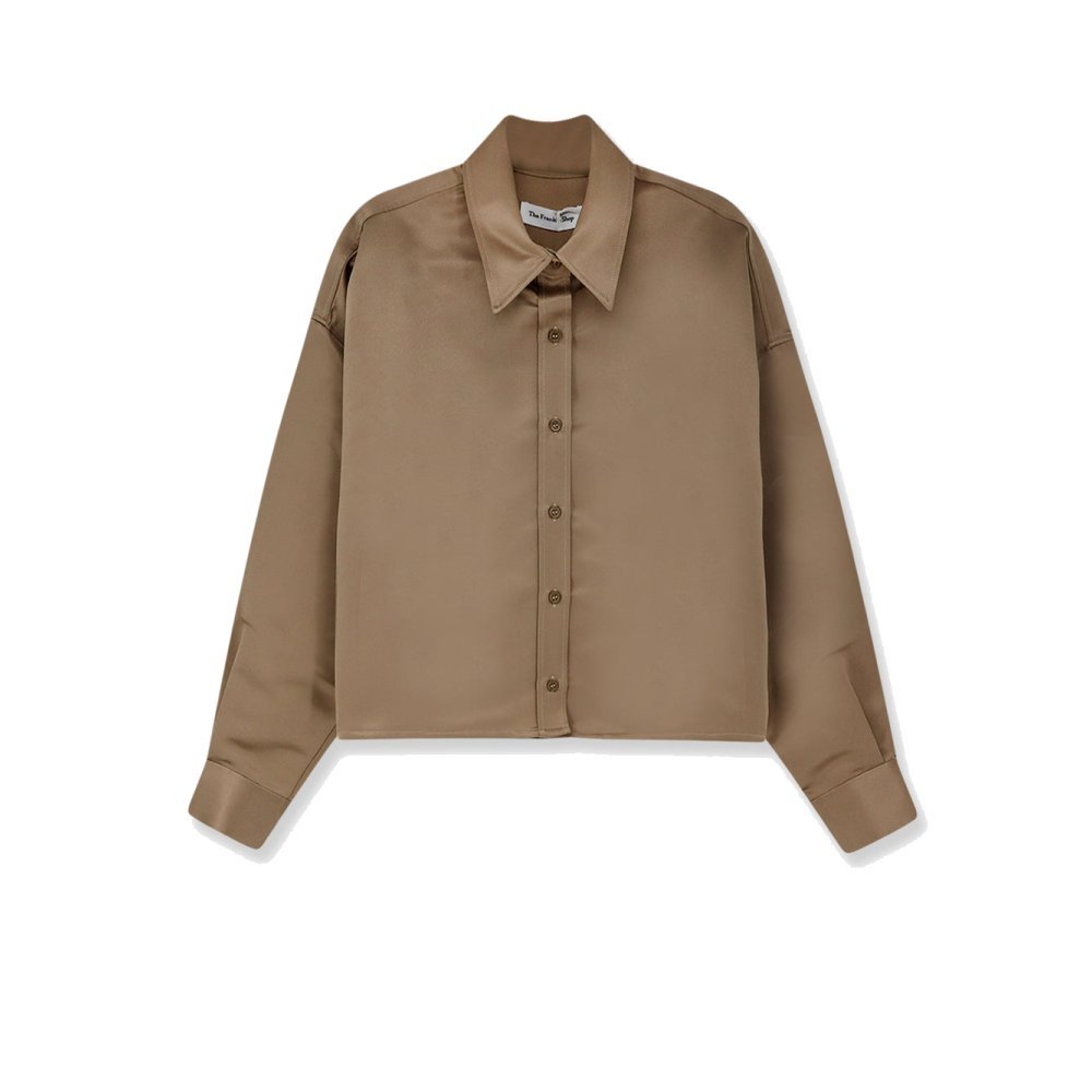 The Frankie Shop Arlen satin boxy shirt The Frankie Shop Arlen satin boxy shirt