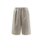 The Frankie Shop Nelis mélange virgin wool bermuda shorts