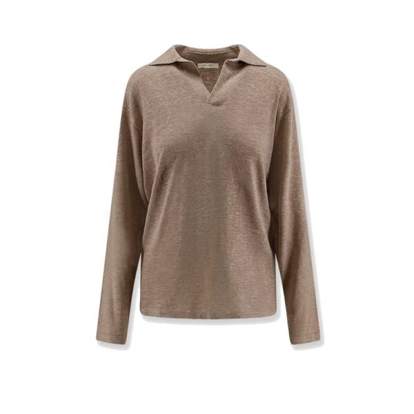The Row Niosa polo shirt in cotton and linen