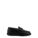 TOD'S Leather loafers with metal logo