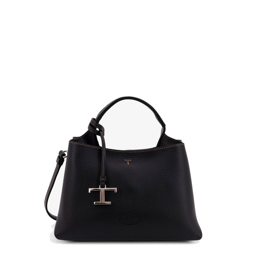TOD'S Micro leather crossbody bag with iconic stitching on the front TOD'S Micro leather crossbody bag with iconic stitching on the front