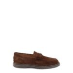 TOD'S Suede loafers with metal logo