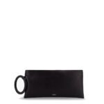 Tom Ford Aura leather clutch bag with lettering logo on the front