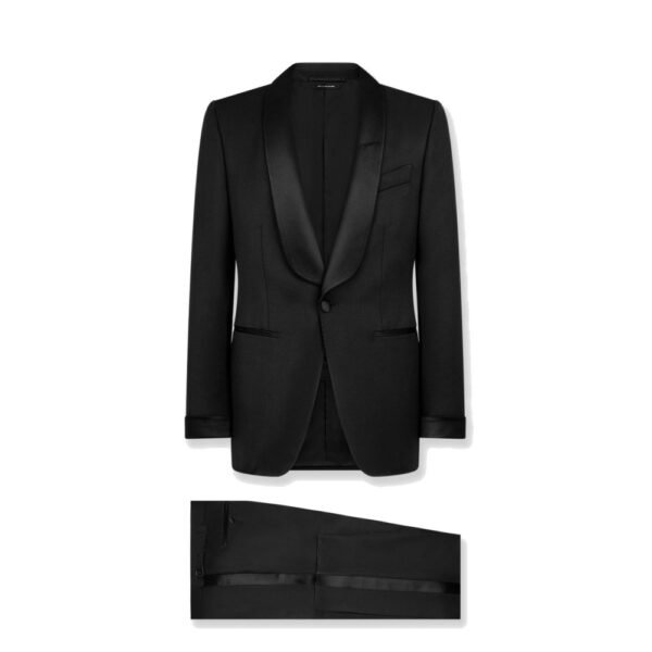 Tom Ford Stretch virgin wool tuxedo with satin profiles