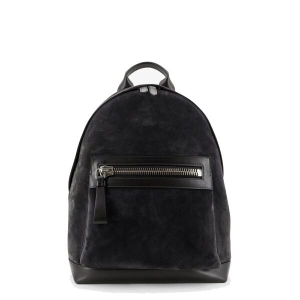 Tom Ford Suede backpack with maxi zip on the front