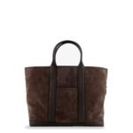 Tom Ford Suede shopping bag with logo engraved on the bottom