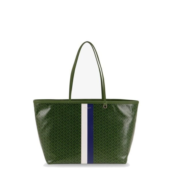 Tory Burch Coated canvas The Racer Tote shoulder bag with all-over logo