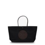 Tory Burch Ella Twist nylon shoulder bag with maxi front logo patch